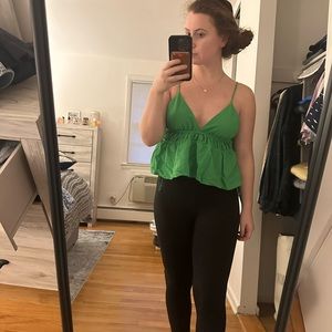 Zara green tank medium